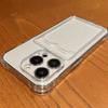 Кошелек-картхолдер Прозрачный Мягкий Чехол Для iphone 11 12 13 mini 14 15 16 Plus 17 Pro Max Air X XR Xs Max 16e 17e Силиконовый Чехол