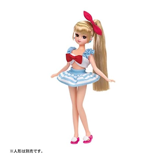 TAKARA TOMY Licca-chan Dress LW-13 Marine Dress & Sailor Swimsuit Set, Dress-up Play, Pretend Play T