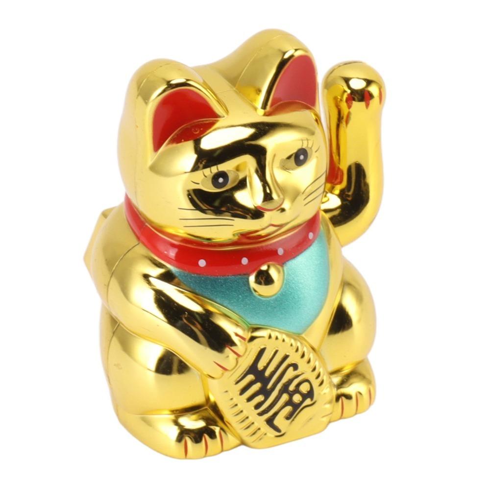 gold Car Dashboard Auspicious Ornament Travel Souvenir Cat Decor Car Interior Decoration
