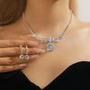 Luxury Sparkling Crystal Necklace and Earrings Set Geometric Round Necklace and Earrings Set Women's Necklace and Earrings Bridal Jewellery