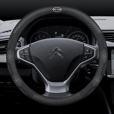 Для C1 C2 C3 C4 C5 C6 C7 C8 VTS Автомобильная дышащая и противоскользящая крышка рулевого колеса из замши, углеродного волокна и кожи