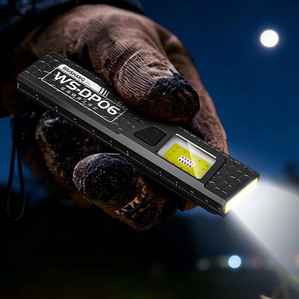 Магнитный и зажимной светодиодный фонарик, 650 люмен, перезаряжаемый рабочий свет, сверхяркий портативный карманный фонарь для наружного использования в чрезвычайных ситуациях