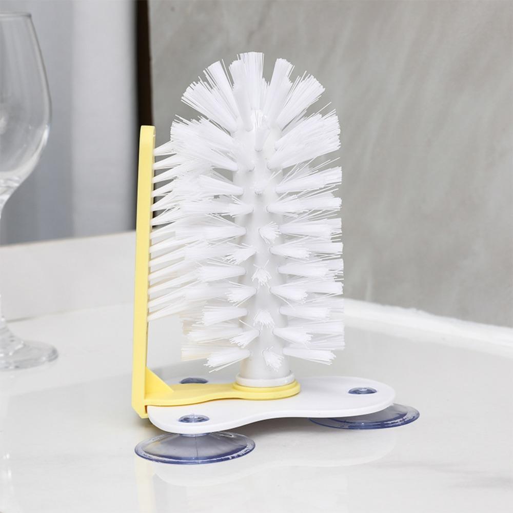 Detachable Sucker Cup Brush 2 In 1 Water Bottles Cleaner Durable Cup Scrubber Wine Glass