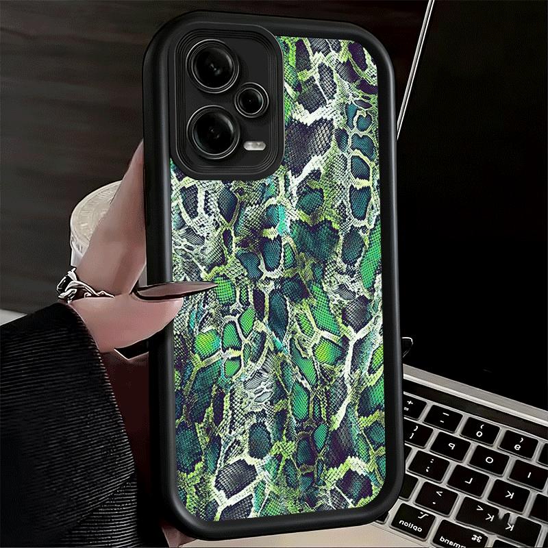Модный мягкий чехол для телефона с узором под змеиную кожу для Xiaomi Redmi Note 15 14 13 12 11 Pro Plus 10S 11S 4G 11T 5G, силиконовый корпус Funda