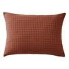 Pillowcase Woven-dyed Small Squares Deco "Gaïa Mix" 60 X 60 Cm &; 50 X 70 Cm "Cotton Gauze" - Gaïa Mix Terracotta - 50 X 70