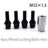 4x Wheel Locking Bolts Nuts Lugs Studs M12x1.5 Hex 19mm 21mm For BMW 1 3 5 7 Series M1 Z3 Z4 Z8 E81 E82 E36 E46 E90 E92 E39 E60