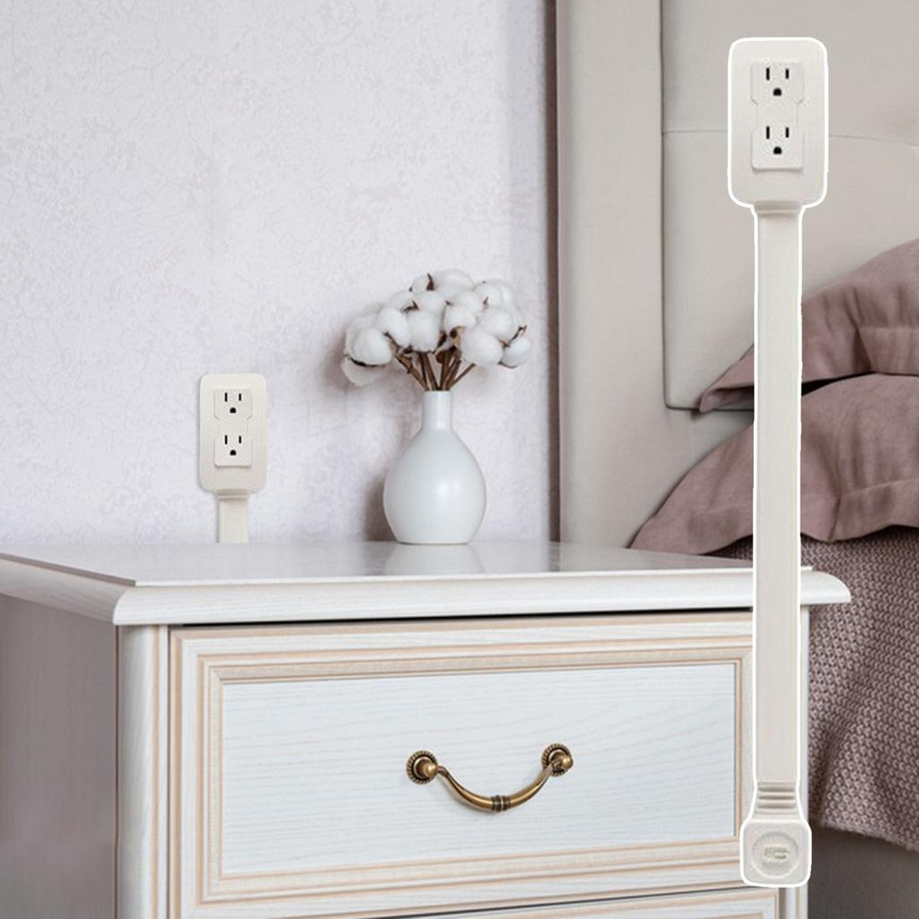 Yousheng Удлинитель электрической розетки с USB-A, USB-C, 2 розетками переменного тока, вращающийся на 180 градусов, для дивана, прикроватной тумбочки, стола, настенная розетка, удлинитель