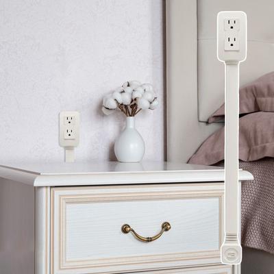 Yousheng Удлинитель электрической розетки с USB-A, USB-C, 2 розетками переменного тока, вращающийся на 180 градусов, для дивана, прикроватной тумбочки, стола, настенная розетка, удлинитель
