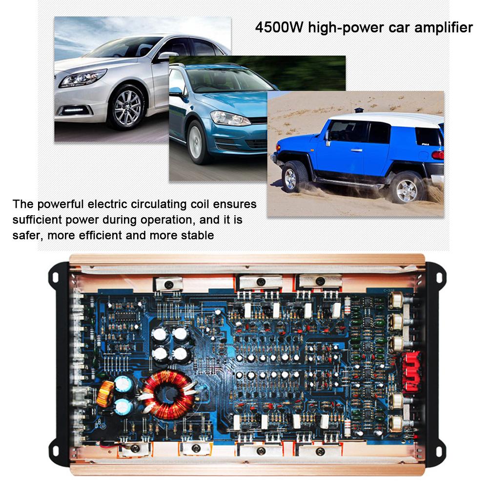 4-Channel O Power Amplifier 4500W High Power Amp. Four-Way 12.0V Car Stereo Power Amplifier
