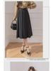 2024 Women's Summer A-line Pleated Midi Skirt - High-waisted, Hip-covering, Slimming Fit