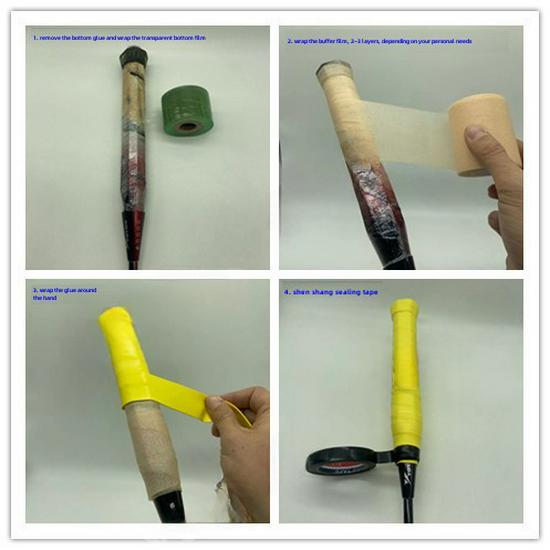 Мягкая накладка на рукоятку ракетки для бадминтона/тенниса: Ударопрочная, впитывающая обертка для ручек