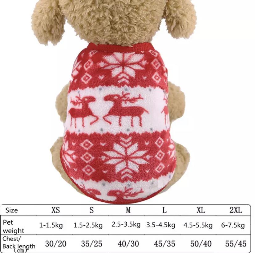 2025 Hoodies Dog Clothes Pet Cat Christmas Winter Sweatshirt Chihuahua Dog Coat Clothing Winter Pet Puppy Clothes Vest Jacket