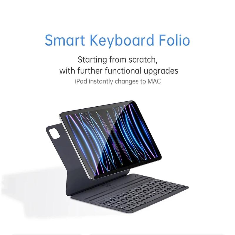 Lightweight Portable Keyboard Case For iPad Air 11 13 M2/M3,Smart Folio Cover For iPad 10th,iPad A16 ,Air 4 5/Pro 11 12.9