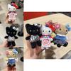 Sanrio Hello Kitty Plush Keychain With Silver Bow For Bag Decor And Collecting