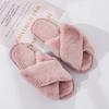 Winter Women House Slippers Faux Fur Fashion Warm Shoes Woman Slip On Flats Female Slides Black Pink Cozy Home  Furry Slippers