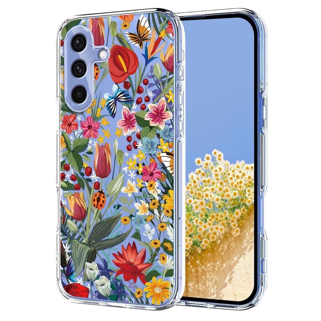 For Samsung Galaxy S25 FE Case Butterfly Floral Pattern Printing TPU Phone Back Cover
