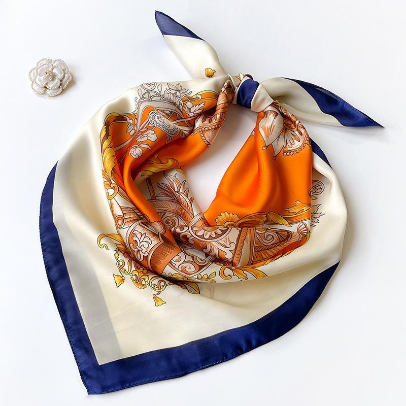 1116 new Korean version spot imitation silk Chinese square scarf spring and autumn warm professional scarf spot foreign style silk scarf women