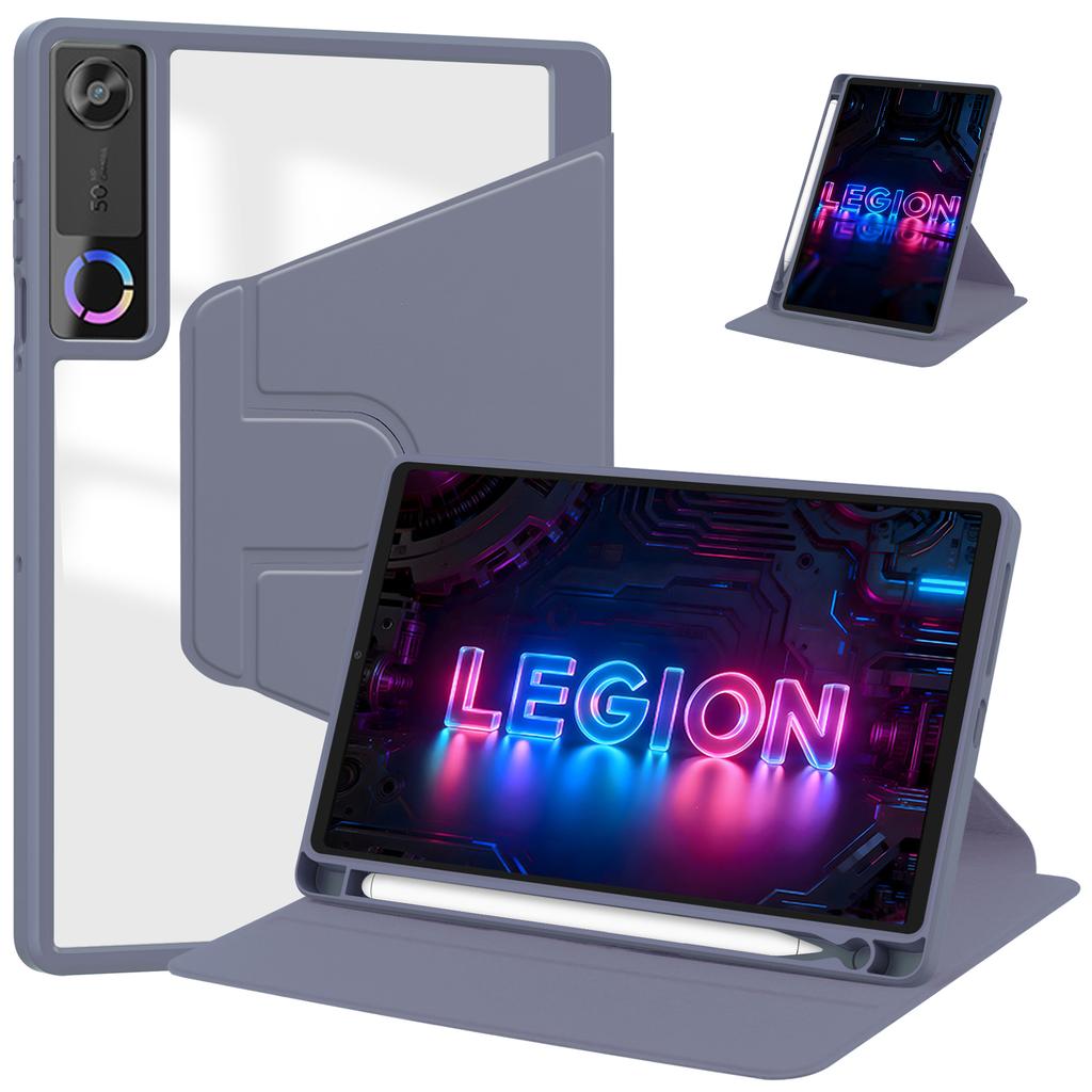 Акриловый жесткий чехол с вращением на 360° для Lenovo Legion Y700 5-го поколения 2026 TB323FU Y700 Gen 5 8,8 дюйма с держателем для карандаша