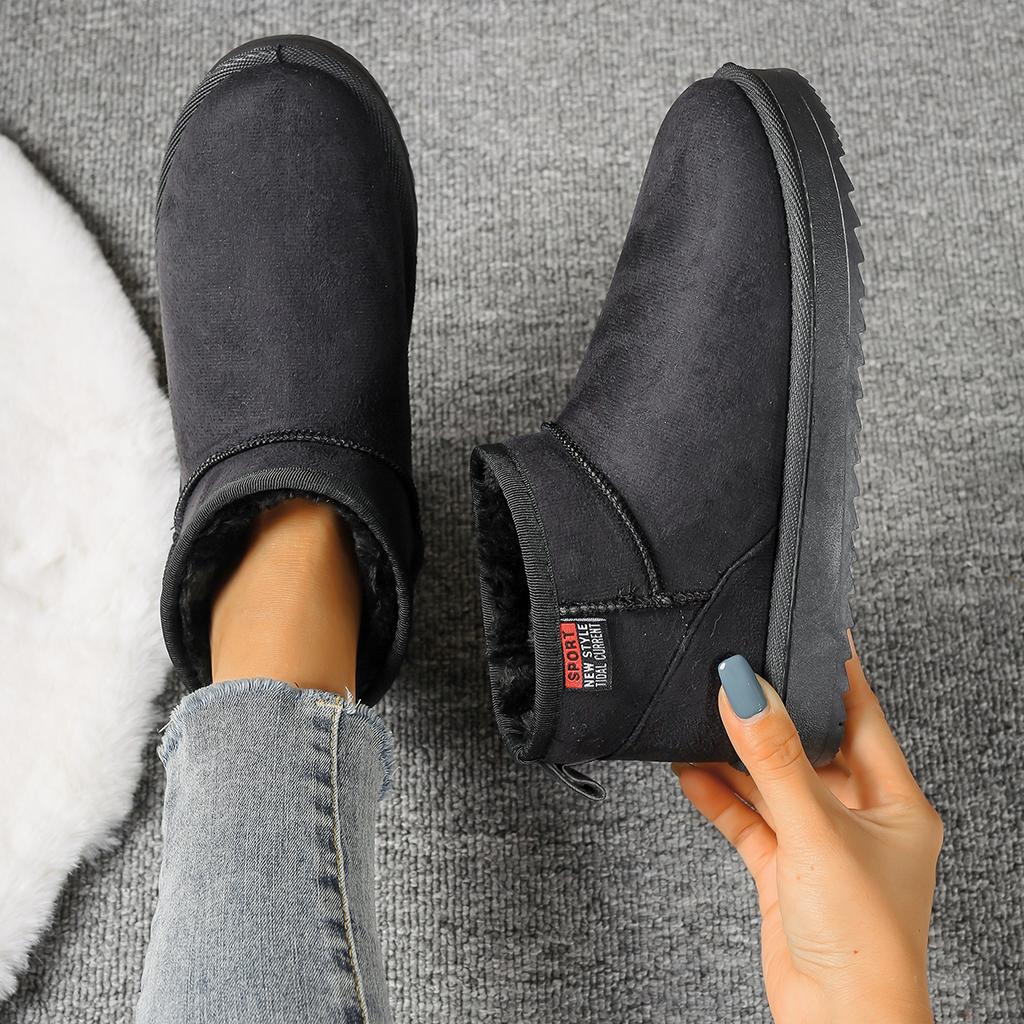 Модные женские ботинки на платформе с ботильонами, зимние ботинки из замши и плюша, теплая повседневная обувь, зимние модные туфли в готическом стиле, женские ботинки «Челси»