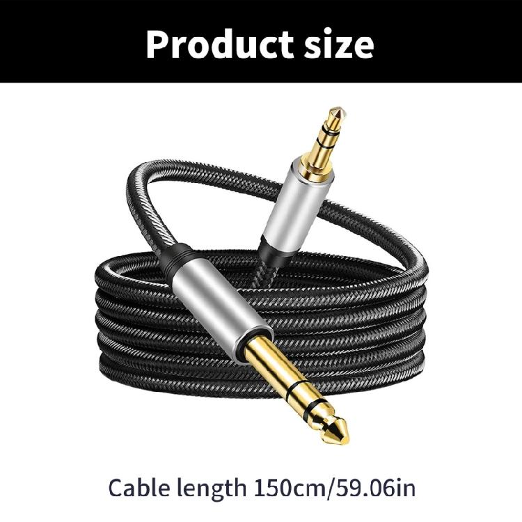 Professional 3.5mm Male to 6.35mm Male Stereos Sound Cable with Nylon Braideds for Amplifiers and Mixing Consoles