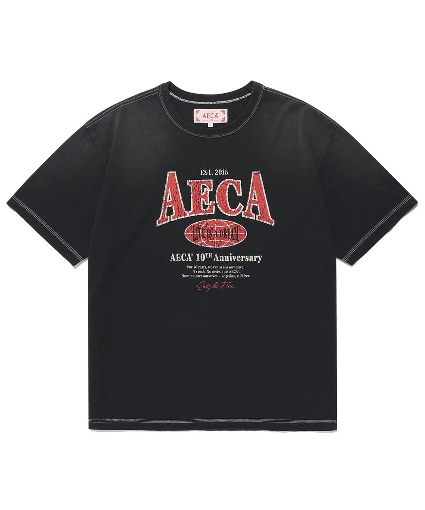 AECA (унисекс) Футболка с полурукавом Aeca Heritage с логотипом-глобусом (2Цвет)