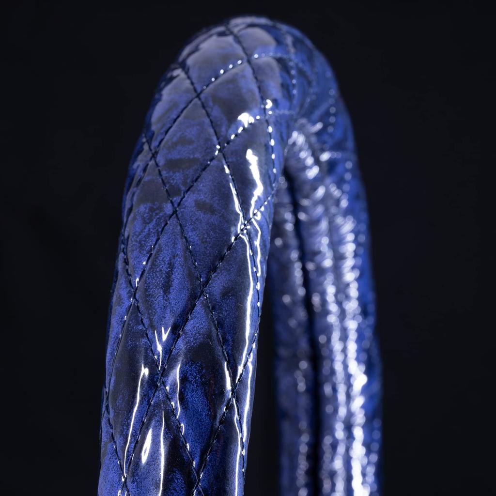 MIYABI Truck Truck Truck Truck Single Diamond Quilted Steering Wheel Chinchilla 2L Accessories, Interior, Parts, Interior, Cover, Navy, (46-46.5cm),