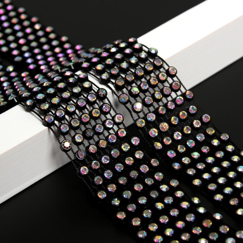 Exquisite 1.3M Long Bling Scarf Neckerchief Sparkling Luxury Shiny Rhinestones Tie Crystal Necktie Collar Jewelry Collar
