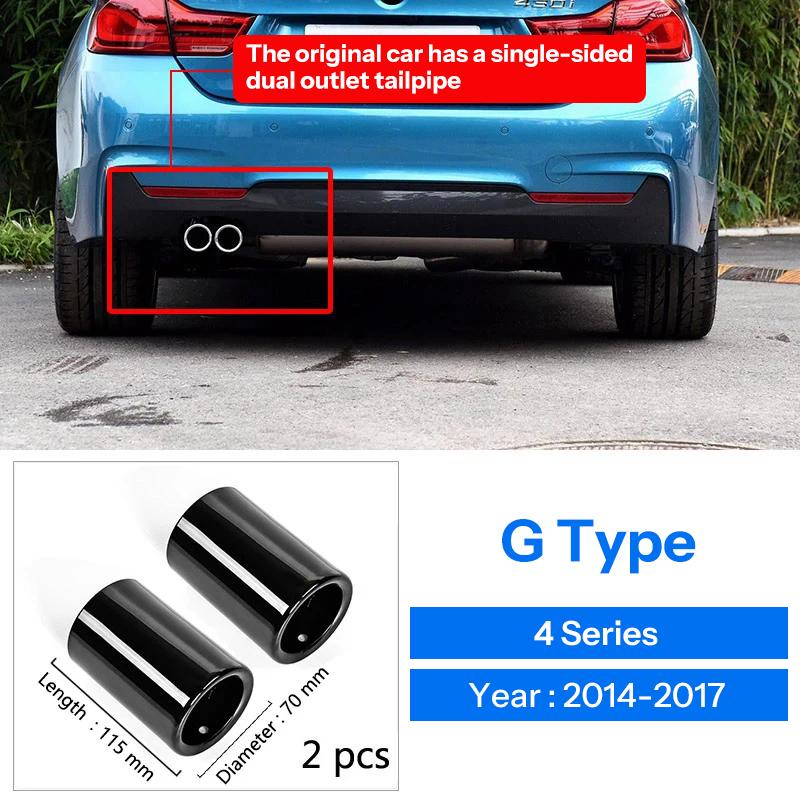 Для BMW 1 2 3 4 5 Серии X1 3GT F20 F22 F30 F32 F34 F36 F10 F48 Стиль Автомобиля Накладка Рамка Декоративная Задней Выхлопной Трубы Автоаксессуары