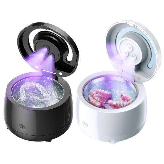 Ультразвуковой очиститель ретейнеров УФ Купол для чистки зубных протезов Машина для чистки зубных ретейнеров для ночных капп брекетов элайнеров зубная щетка ювелирные изделия