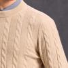 Antonio Men's 100% Cashmere Cable Knit Round Neck Sweater