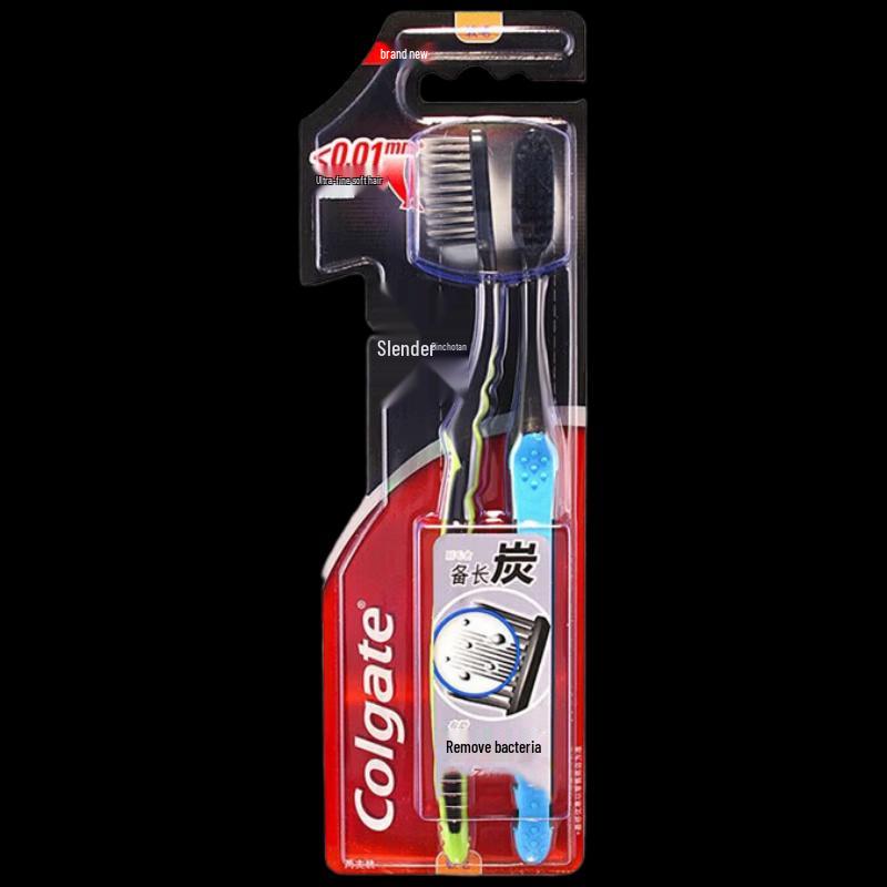 Colgate Тонкая мягкая зубная щетка с древесным углем