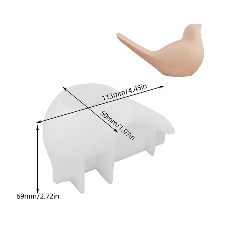 Форма для свечи «сделай сам» в виде птицы, силиконовая форма для зеркала, цементная гипсовая свеча, украшение 3D-форма для птицы из эпоксидной смолы, форма для поделок, домашнее украшение