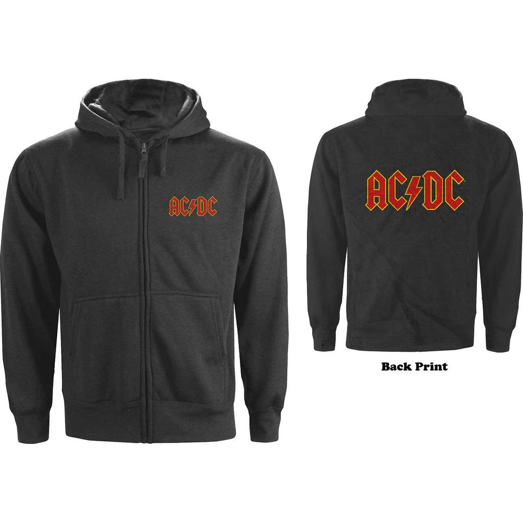 AC/DC Womens/Ladies Back Print Logo Full Zip Hoodie
