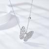 Ожерелье с бабочкой из стерлингового серебра 925 пробы с муассанитом и бриллиантами, простой кулон, женская короткая цепочка на ключицу, женские ювелирные изделия, подарок