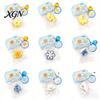 Squeeze Toy with Bell Ball Chain Cartoon Weather Stress Relief Slow Healing Rising Star Moon Snowflake Cloud Sensory Fidget Decompression Gadget