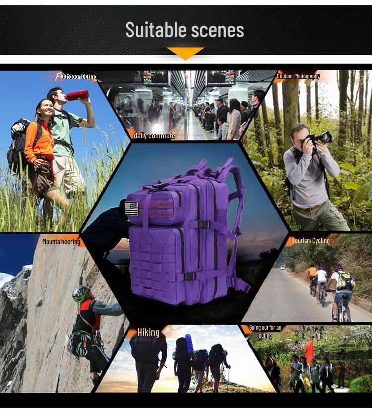 Men's Large Capacity Waterproof Tactical Camouflage Backpack for Travel, Mountaineering & Sports