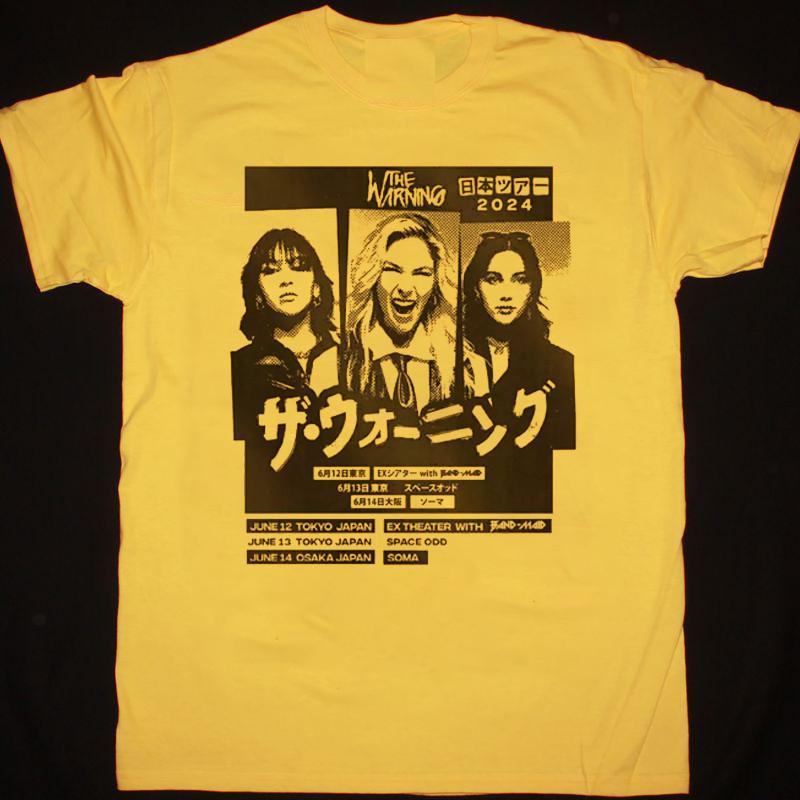 The Warning Band Tour Japan Tour 2024 Unisex Cotton Gold T-shirt All Sizes BM257