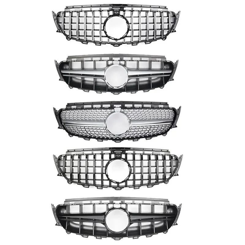 For Mercedes E-Class W213 2016-2020 Front Bumper Grille Gloss Black ABS Material Easy Installation Exterior Tuning Accessories