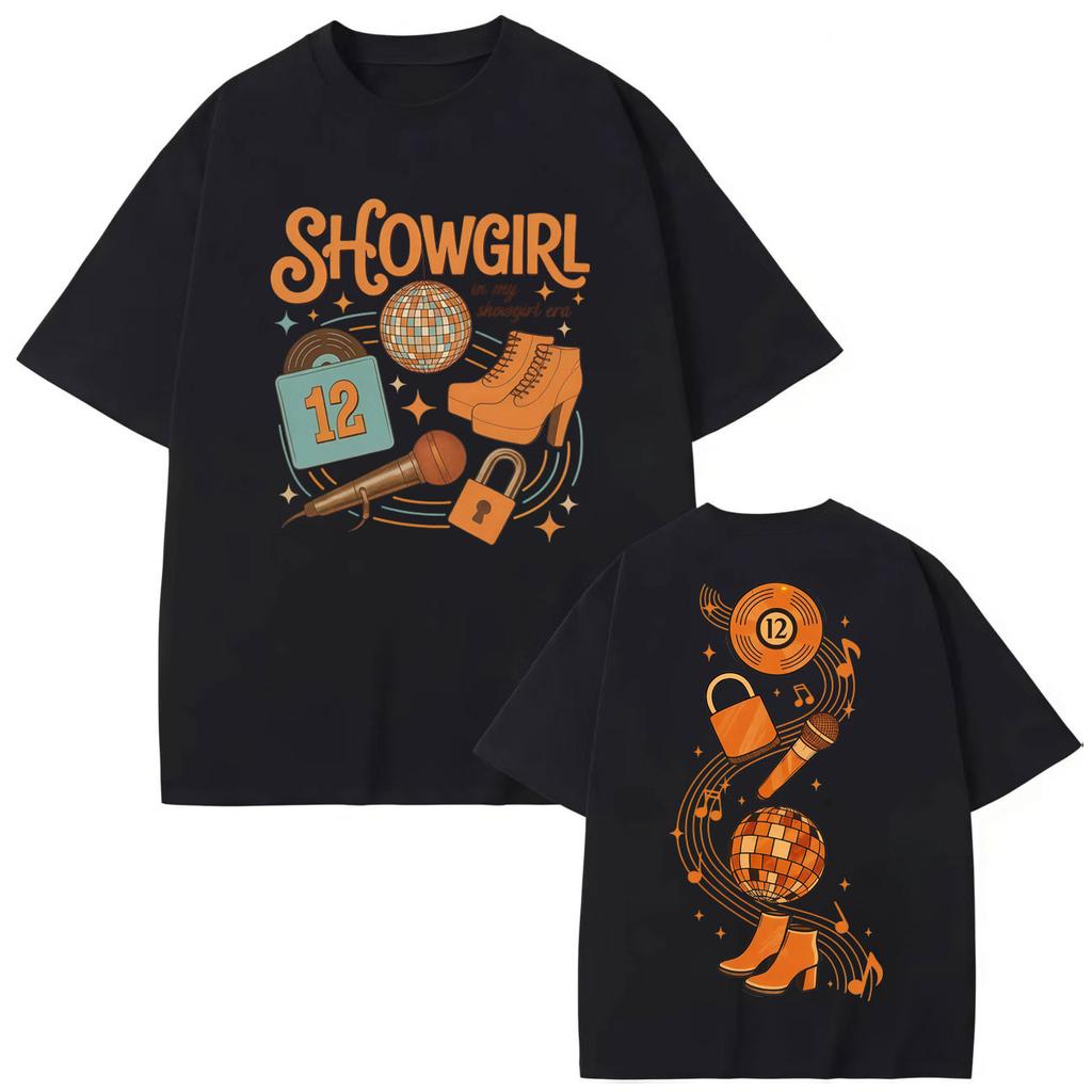 The Life of A Showgirl Album Graphic T Shirts High Quality Fashion Short Sleeve Tshirts Men Women Clothing Harajuku Y2k Tshirt