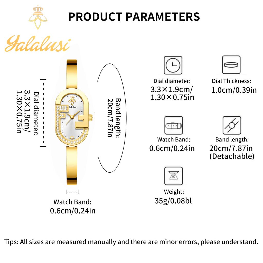 YaLaLuSi Women's Water-Resistant Quartz Watch: A Luxurious Fashionable and Elegant Bracelet Watch—The Perfect Gift for Girls