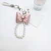 Милый брелок-подвеска с бантиком, модная цепочка-ремешок для телефона с бусинами, уникальный брелок-шарм, аксессуар для сумок и ключей