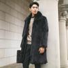 Осенне-зимняя мода новая шуба из искусственного лисьего меха мужская длинная шуба с мехом для тепла