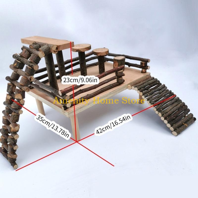 F26C Клетка-платформа для хомяка Лестница Игрушка Лестница для лазания для мелких животных Клетка для кролика Игровая площадка Платформа для жевания, прыжков, упражнений