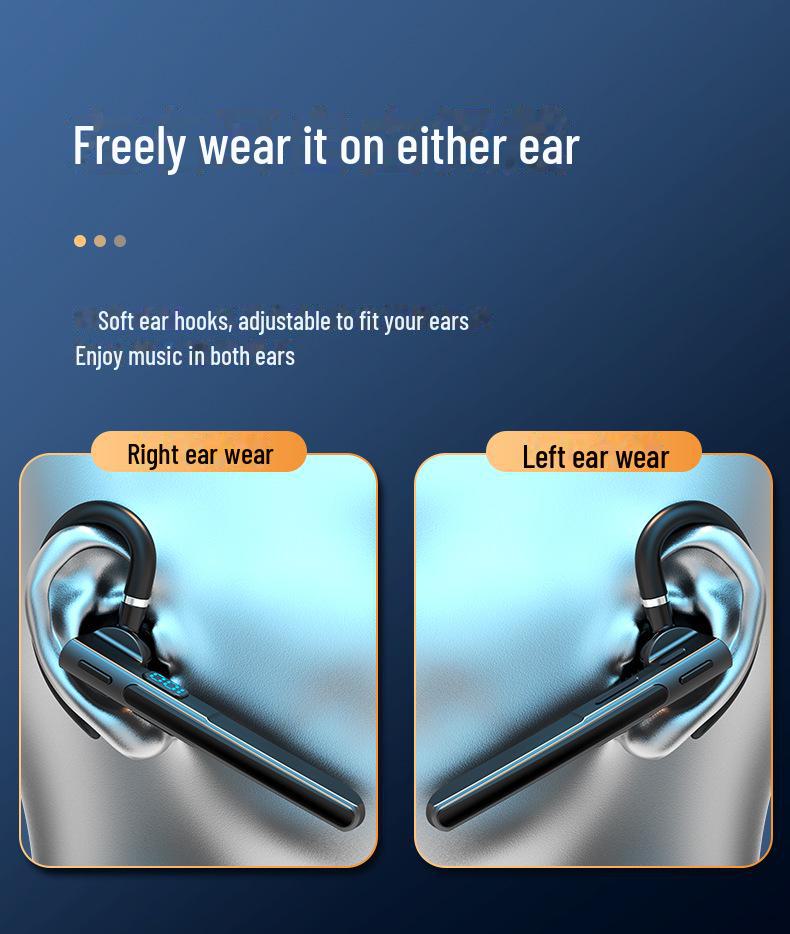 Bluetooth-гарнитура V9 X6 с голосовым управлением: Шумоподавление, беспроводная связь, сверхдлительное время ожидания, 4.0, спортивное заушное крепление, внутриканальная конструкция.