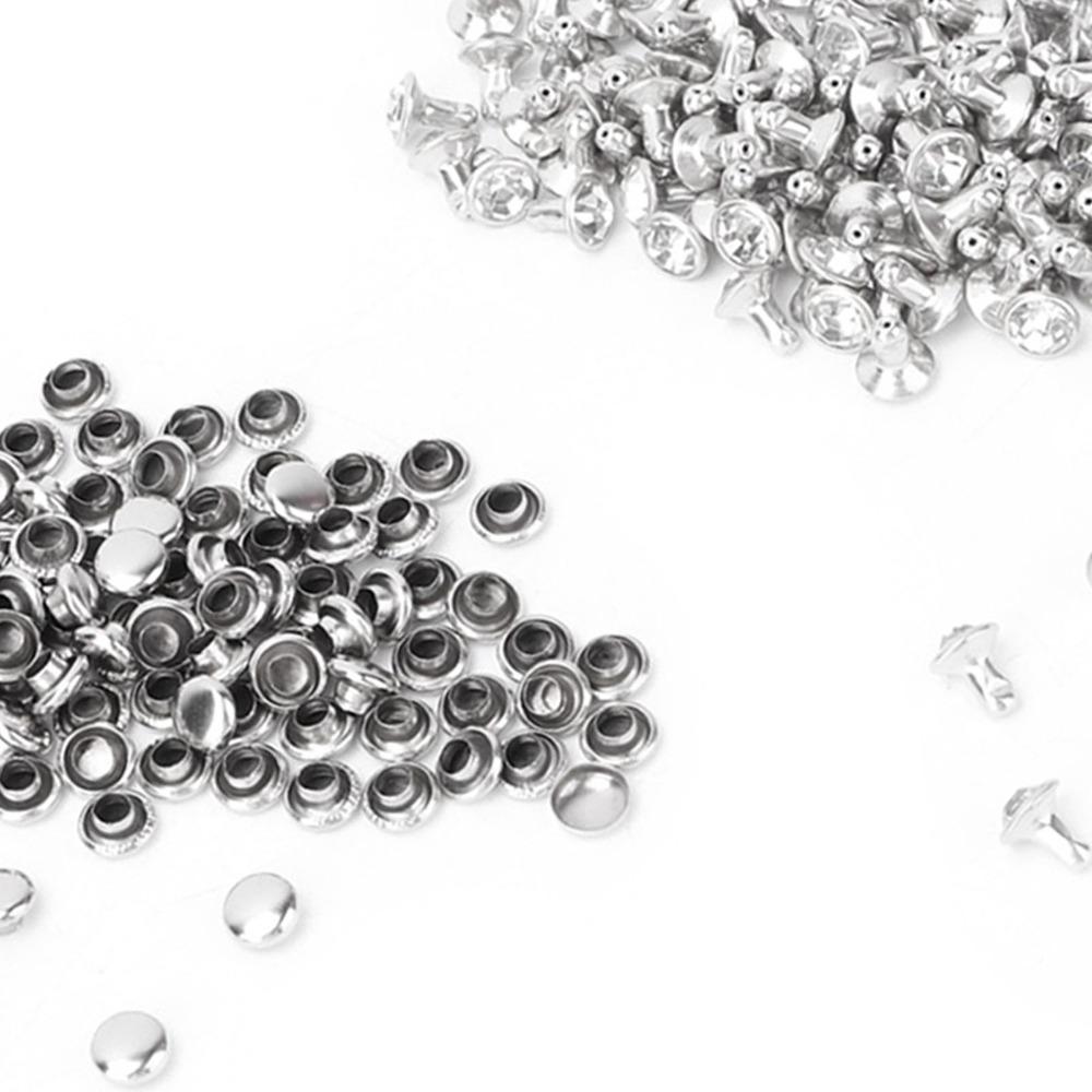 100pcs Metal Material Leathercraft Rivets 6mm & 7mm Double Cap Rivets DIY Leather Craft