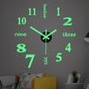 Creative Luminous DIY Wall Clock - Silent, Punch-Free Decorative Clock for Bedroom