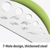2-in-1 Herb Stripper & Cutter Stainless Steel 7-Hole Adjustable Kitchen Herbs Leaf Stripping Tool for Thyme Rosemary Basil Dishwasher-Safe Precision