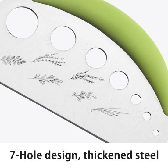 2-in-1 Herb Stripper & Cutter Stainless Steel 7-Hole Adjustable Kitchen Herbs Leaf Stripping Tool for Thyme Rosemary Basil Dishwasher-Safe Precision