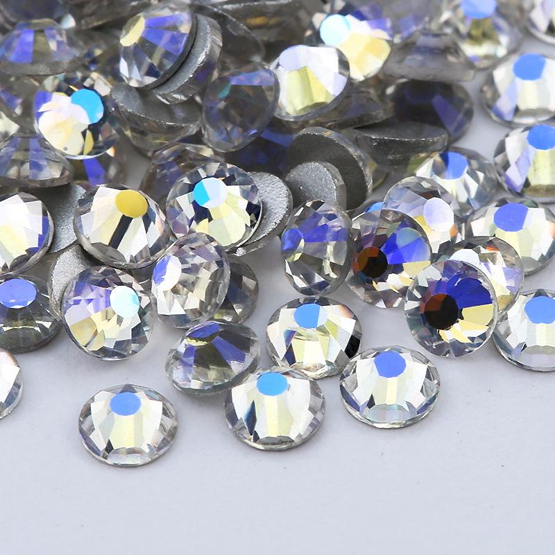 Pujiang Yantuo 14400 Bulk Glass Machine Crystal AB Flat Back Rhinestones Non Hotfix Rhinestone Cutting 1 Bag Lead Free