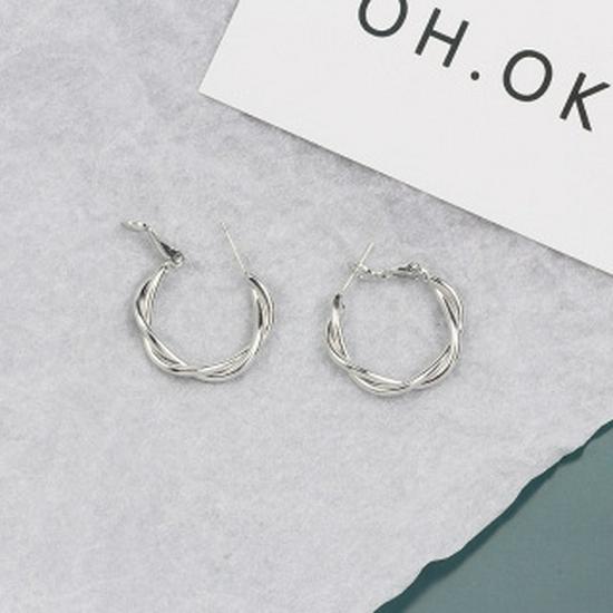 Серьги-клипсы знаменитостей из серебра 925 пробы с круглыми иглами - французская мода для женщин 2023 года